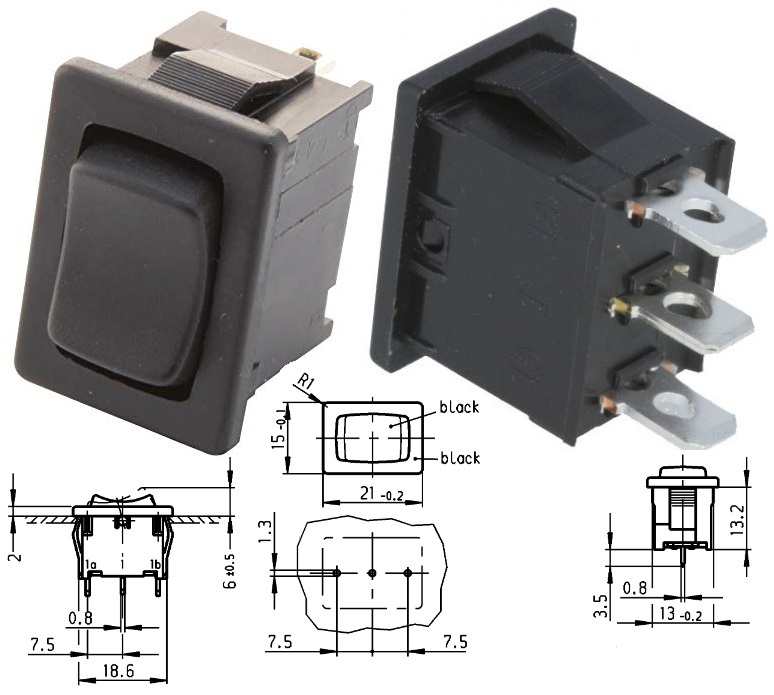 Interruptor basculante panel 